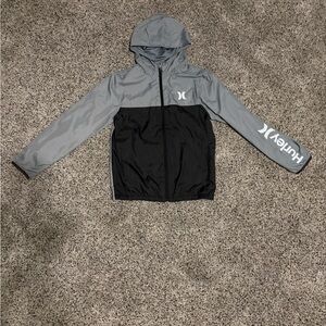 Hurley Charcoal and Black Zip-Up Jacket